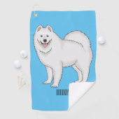 Afbeelding van Samoyed cartoon Golfhanddoek (Insitu)
