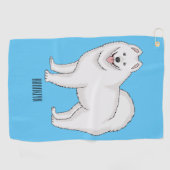 Afbeelding van Samoyed cartoon Golfhanddoek (Horizontaal)