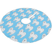 Afbeelding van Samoyed cartoon Kerstboom Rok (Gekanteld)