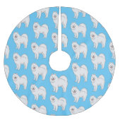 Afbeelding van Samoyed cartoon Kerstboom Rok (Voorkant)