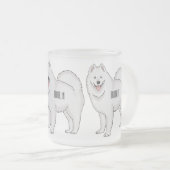 Afbeelding van Samoyed cartoon Matglas Koffiemok (Voorkant rechts)