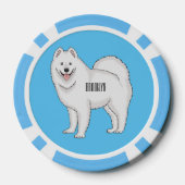 Afbeelding van Samoyed cartoon Poker Chips (Achterkant)