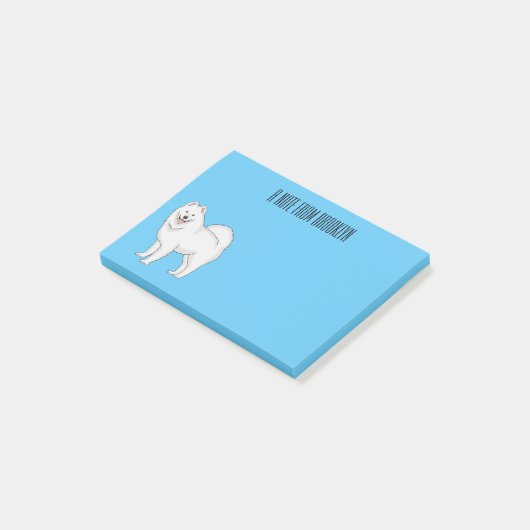 Afbeelding van Samoyed cartoon Post-it® Notes (Schuin)
