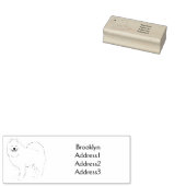 Afbeelding van Samoyed cartoon Rubberstempel (Gestempeld)