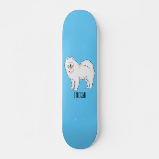 Afbeelding van Samoyed cartoon Skateboard (Voorkant)