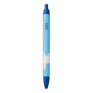 Afbeelding van Samoyed cartoon Zwarte Inkt Pen