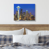 Afbeelding van Seattle Skyline in de ochtenduren. Canvas Afdruk (Insitu (Slaapkamer))