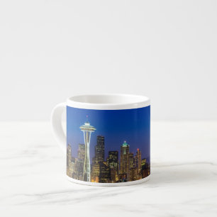 Afbeelding van Seattle Skyline in de ochtenduren. Espresso Kop