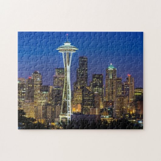 Afbeelding van Seattle Skyline in de ochtenduren. Legpuzzel (Horizontaal)
