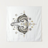 Afbeelding van stamhoofd van olifanten wandkleed (Voorkant (horizontaal))