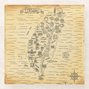 afbeelding van Taiwan Glass Onderzetter Glazen Onderzetter