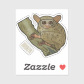 Afbeelding van Tarsier cartoon Sticker (Vel)