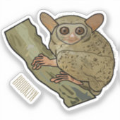 Afbeelding van Tarsier cartoon Sticker (Voorkant)
