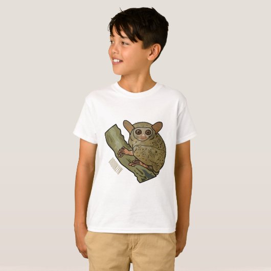 Afbeelding van Tarsier cartoon T-shirt (Voorkant volledig)