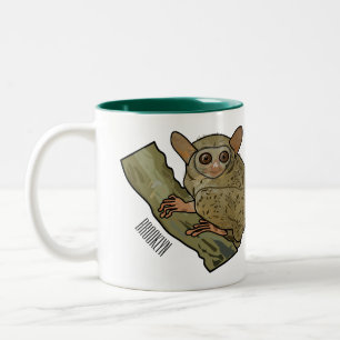 Afbeelding van Tarsier cartoon Tweekleurige Koffiemok