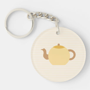 Afbeelding van theepot in neutrofielen. sleutelhanger
