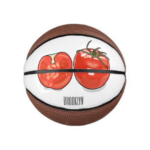 Afbeelding van tomatencartoon basketbal