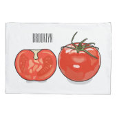 Afbeelding van tomatencartoon kussensloop (Achterkant)