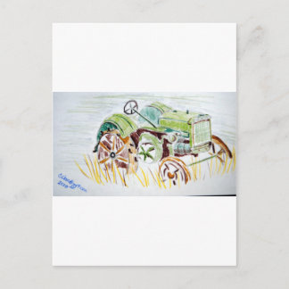 Afbeelding van trekkers, landbouw, land briefkaart