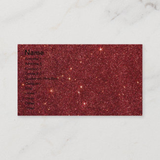 Afbeelding van trendy red glitter visitekaartje