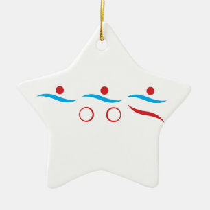 Afbeelding van triatlon coole logo keramisch ornament