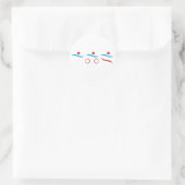 Afbeelding van triatlon coole logo ronde sticker (Tas)