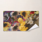 Afbeelding van Violet en Gele Bloemen Bad Handdoek (Handdoek)