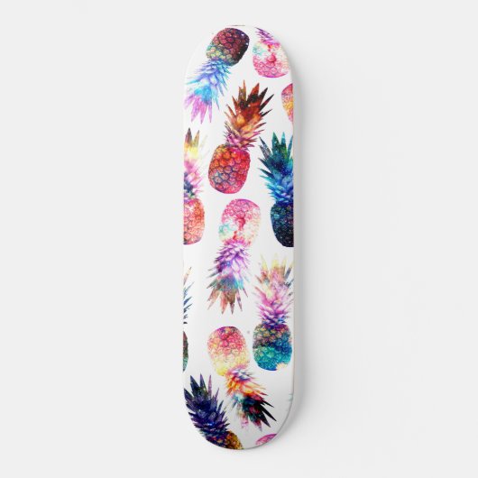 afbeelding van waterverf en nebula ananassen skateboard (Voorkant)
