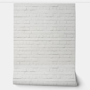 afbeelding van witte bakstenen muur behang