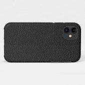 Afbeelding van zwart leer. Case-Mate iPhone case (Achterkant (horizontaal))