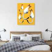 Afbeelding van zwarte en bruine katten canvas afdruk (Insitu (Slaapkamer))