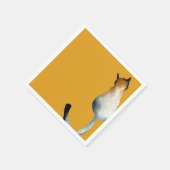 Afbeelding van zwarte en bruine katten servet (Hoek)