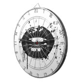 Afbeelding van zwarte en witte mode glamour dartbord (Voorkant Rechts)
