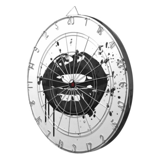 Afbeelding van zwarte en witte mode glamour dartbord (Voorkant Rechts)