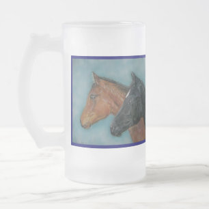 afbeelding van zwarte schuimkastanjebruin matglas bierpul