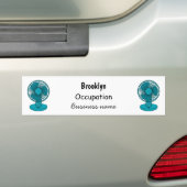 Afbeelding ventilatorcartoon bumpersticker (Op auto)