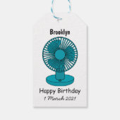 Afbeelding ventilatorcartoon cadeaulabel (Achterkant)