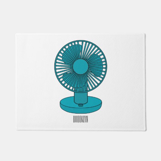 Afbeelding ventilatorcartoon deurmat (Voorkant)
