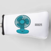 Afbeelding ventilatorcartoon golfheadcover (Voorkant)