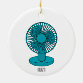 Afbeelding ventilatorcartoon keramisch ornament (Achterkant)