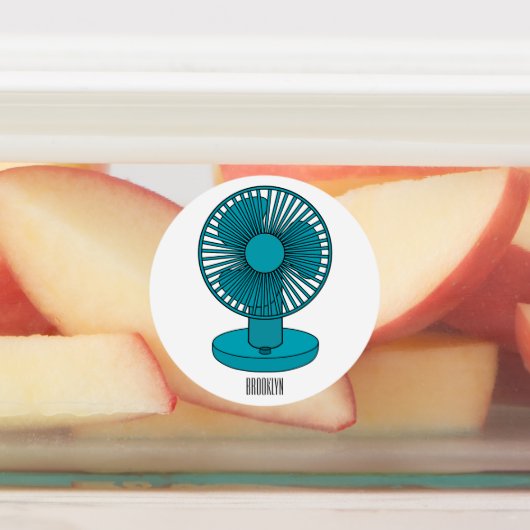 Afbeelding ventilatorcartoon labels (Aangebracht)