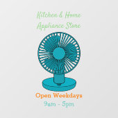 Afbeelding ventilatorcartoon raamsticker (Vel)