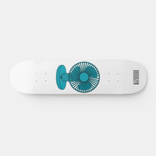 Afbeelding ventilatorcartoon skateboard (Horizontaal)