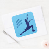 Afbeelding Verlichtingsblauwe vlek Vierkante Sticker (Envelop)