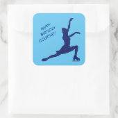 Afbeelding Verlichtingsblauwe vlek Vierkante Sticker (Tas)