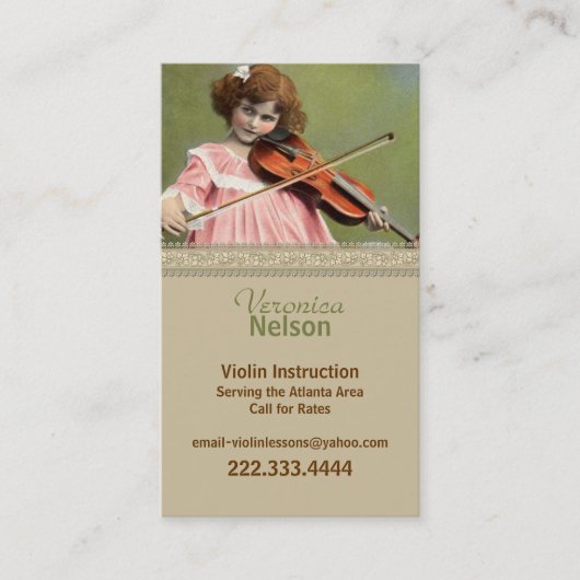  Afbeelding Violin Teacher Visitekaartje (Voorkant)