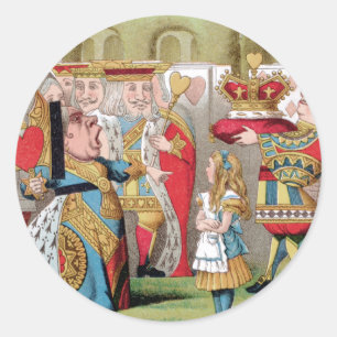 AFBEELDING VOLDOET AAN DE KONINGIN VAN DE HOORZITT RONDE STICKER