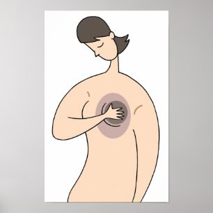 Afbeelding voor borstkankerbewustzijn. poster