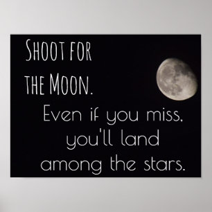 Afbeelding voor de maan - kunstafdrukken poster