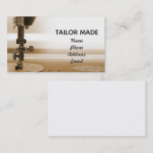 Afbeelding voor de sluiting van  naaimachines visitekaartje (Voorkant / Achterkant)